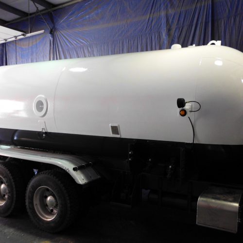 white and black trailer